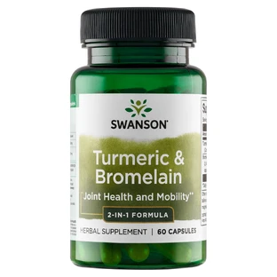 Swanson Turmeric &amp; Bromelain, cúrcuma y bromelina, 60 cápsulas