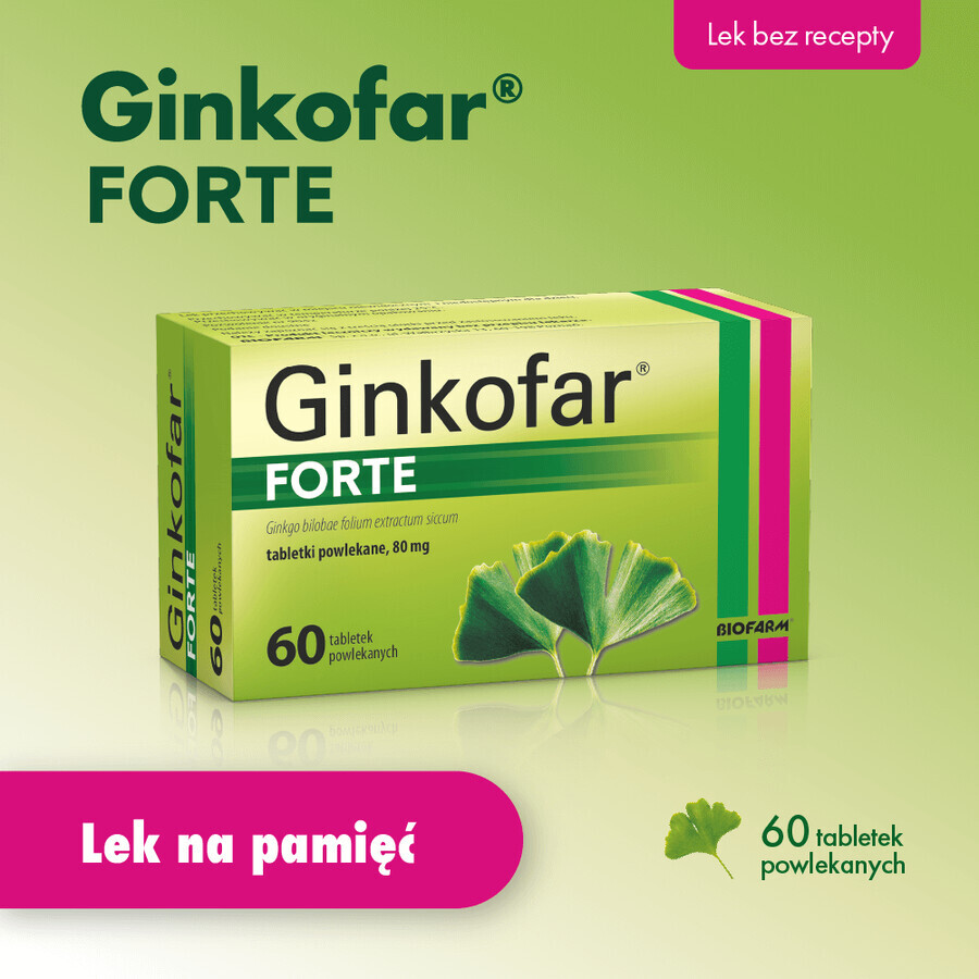 Ginkofar Forte 80 mg, 60 comprimidos recubiertos con película