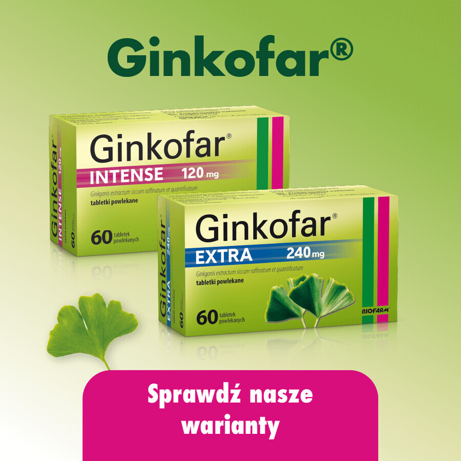 Ginkofar Forte 80 mg, 60 comprimidos recubiertos con película