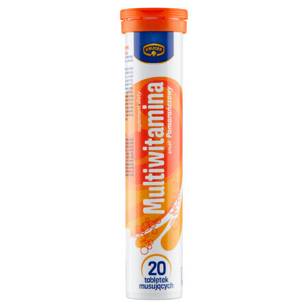 Kruger Multivitamine, aromă de portocale, 20 comprimate efervescente