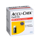 Accu-Chek FastClix, lancetas, cuchillas de punción, 204 piezas