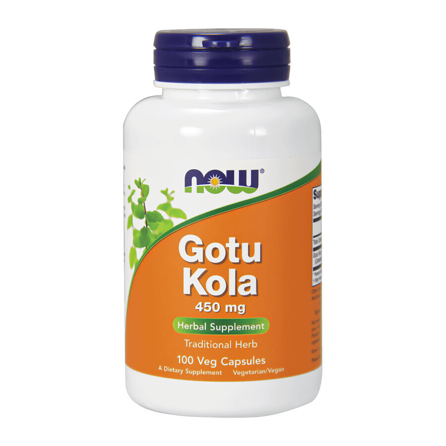 Now Foods Gotu Kola, Centella asiática 450 mg, 100 cápsulas