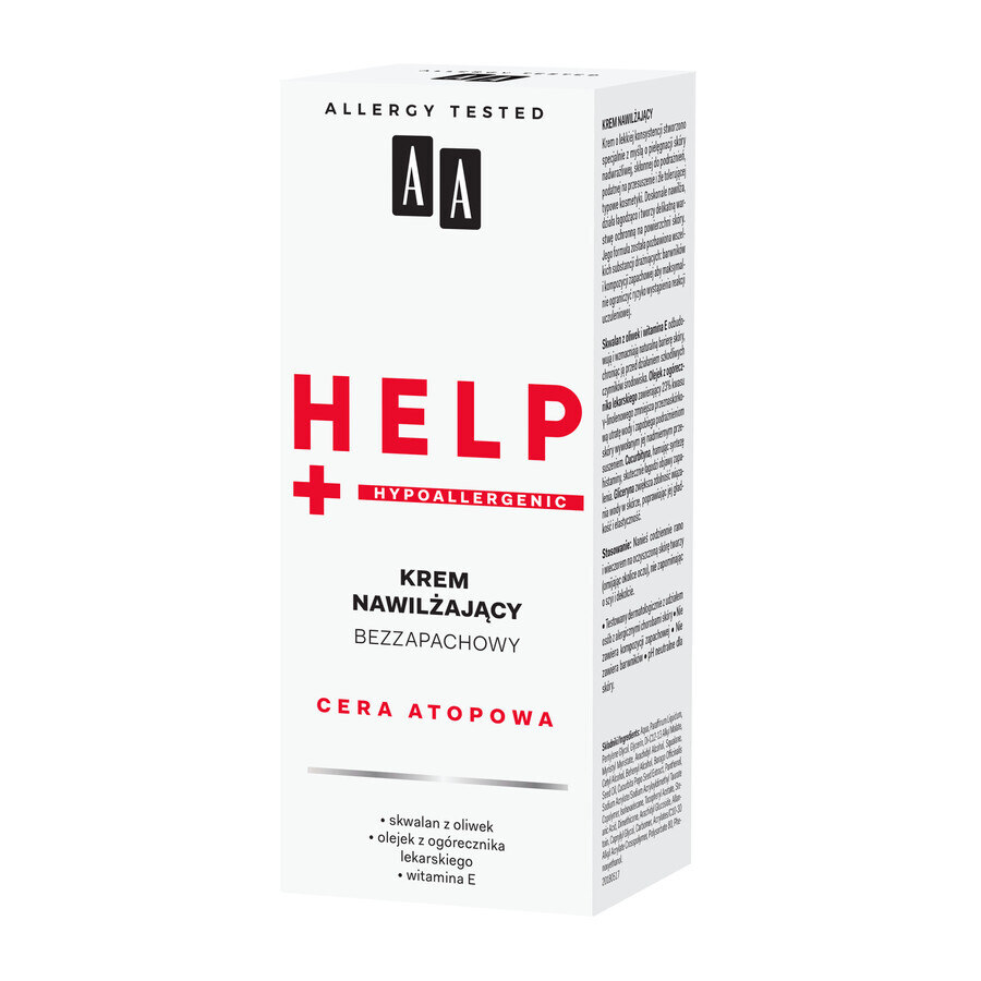 AA Help, Piel Atópica, crema hidratante sin perfume, 50 ml