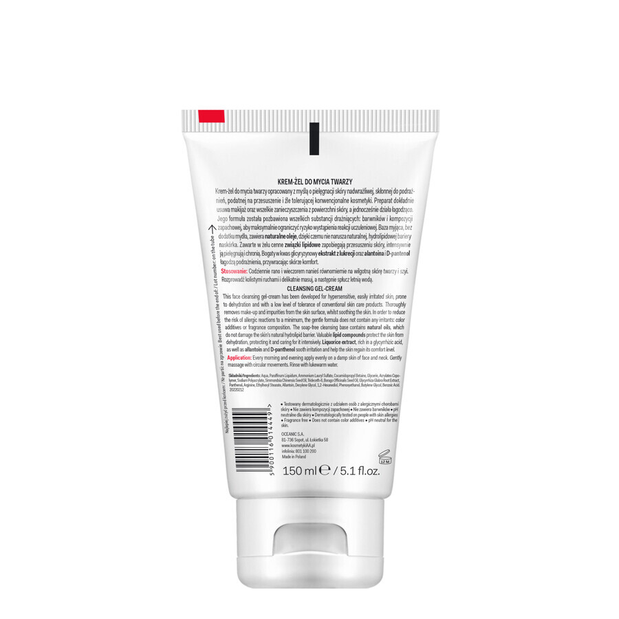 AA Help, crema-gel limpiador facial, piel atópica, 150 ml