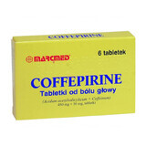 Coffepirine Cefalea Comprimidos 450 mg + 50 mg, 6 comprimidos