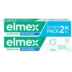 Elmex Sensitive Pasta dentífrica blanqueadora con fluoruro de amina, 2 x 75 ml