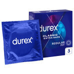 Durex Extra Safe, preservativos con más lubricación, reforzados, 3 piezas