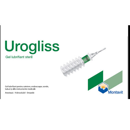 Urogliss Gel Anestésico Lubricante Estéril, 25 jeringas, Montavit