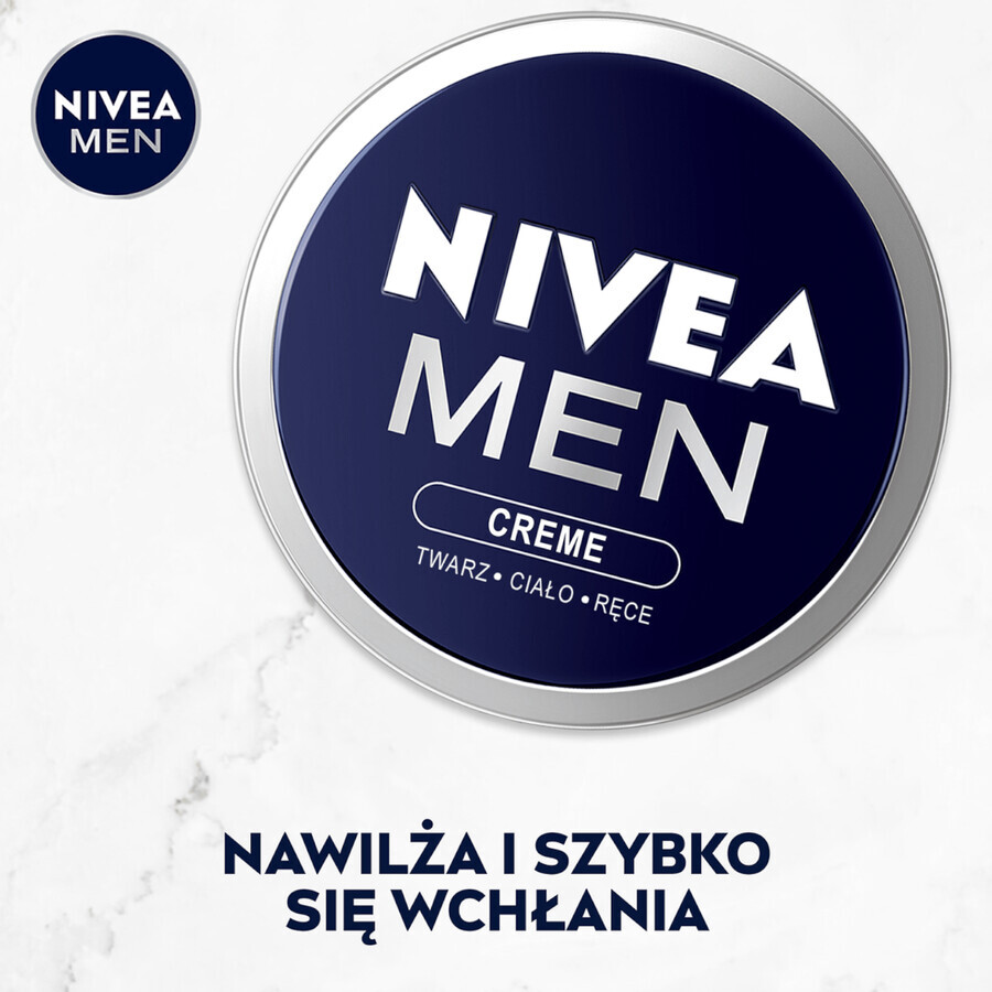 Nivea Men Creme, crema para rostro, cuerpo y manos para hombre, 75 ml