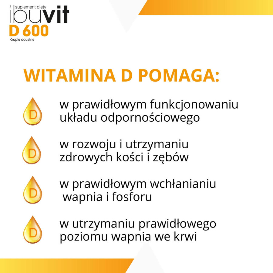 Ibuvit D 600, vitamina D para bebés y niños, gotas orales, 10 ml