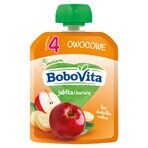 BoboVita Mousse en tubo, manzana y plátano, después de 4 meses, 80 g