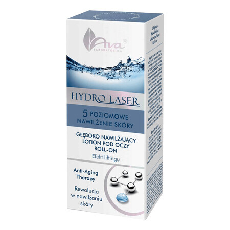 Ava Hydro Laser, loción de ojos profundamente hidratante, roll-on, 15 ml