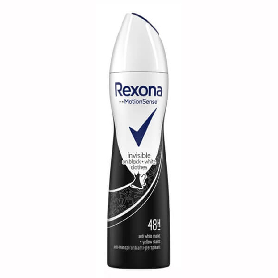 Rexona, spray antitranspirante, Invisible Black & White, 150 ml