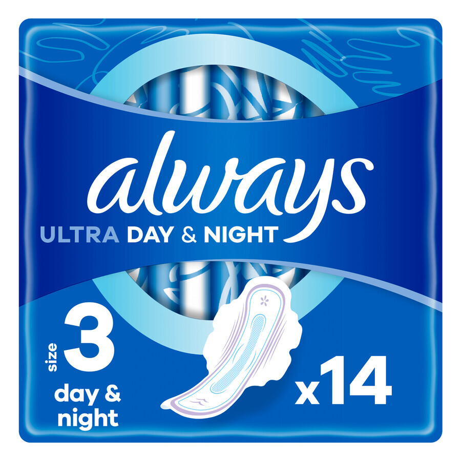 Always Ultra Night, assorbenti igienici con ali, 14 pz.