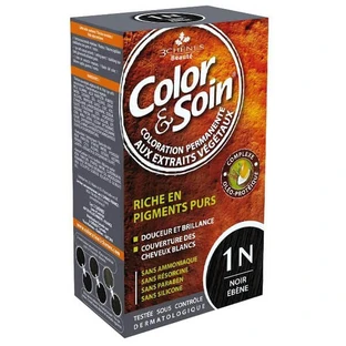 Color&amp;Soin, hair dye, 1N, ebony black, 135 ml