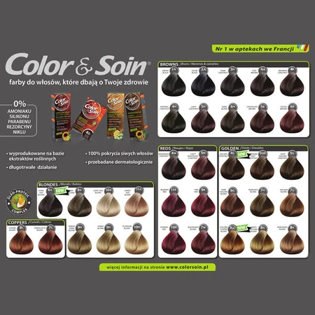 Color&amp;Soin, vopsea de păr, 5N, gri deschis, 135 ml