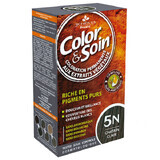 Color&amp;Soin, tinte para el cabello, 5N, castaño claro, 135 ml