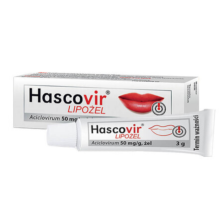 Hascovir Lipogel 50 mg/ g, gel, 3 g