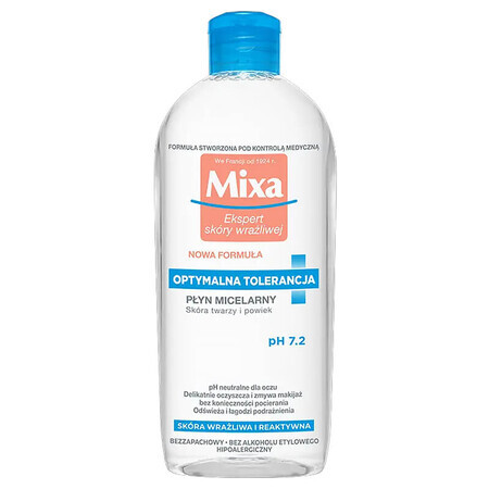 Mixa Optimal Tolerance, Loțiune micelară, piele sensibilă, 400 ml