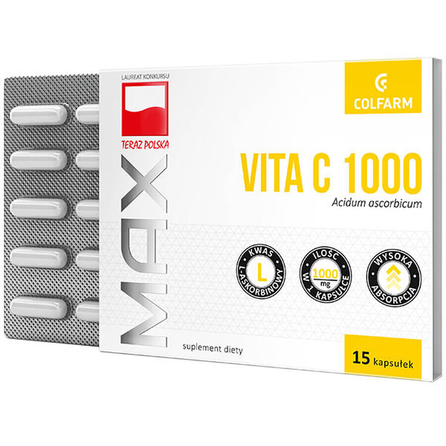 Max Vita C 1000, 15 cápsulas