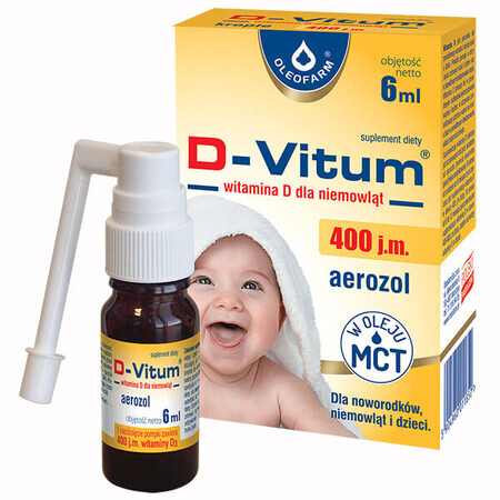 D-Vitum 400 IU, vitamin D for infants, aerosol, 6 ml