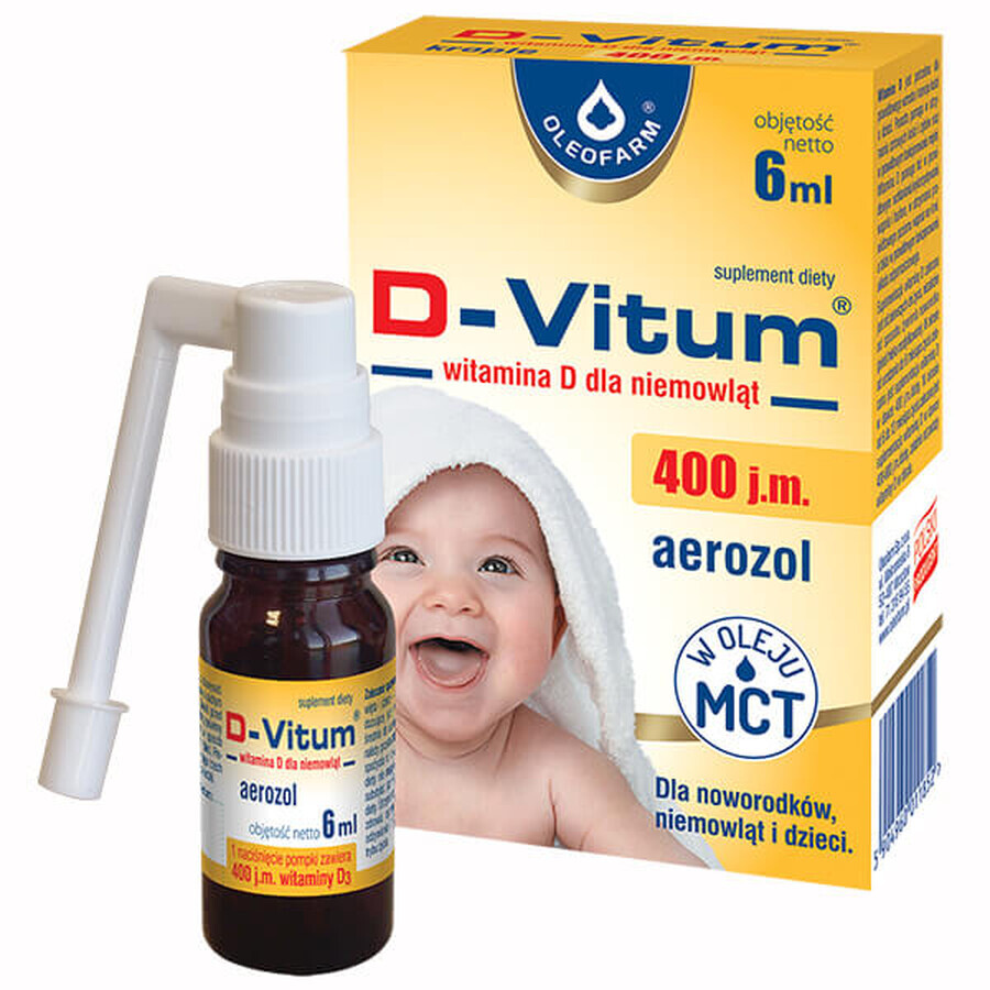 D-Vitum 400 IU, vitamin D for infants, aerosol, 6 ml