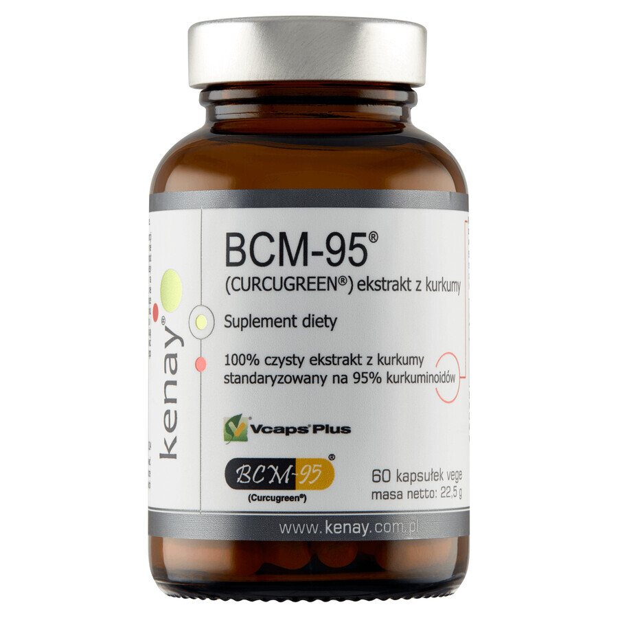 Kenay BCM-95, extracto de cúrcuma, 60 cápsulas vegetales