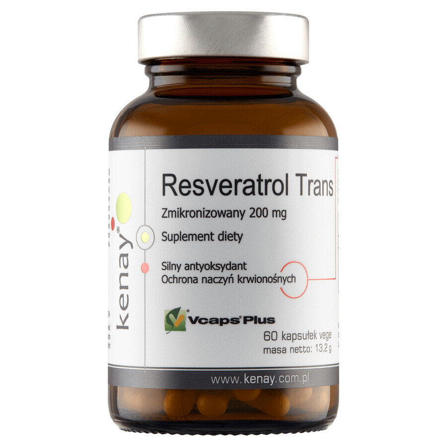 Kenay Resveratrolo Trans Micronizzato 200 mg, 60 capsule vegetali