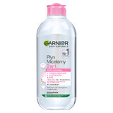 Garnier, fluido micelar 3 en 1, piel sensible, 400 ml