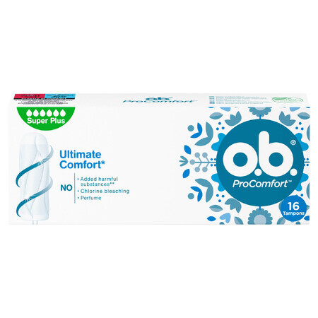 OB ProComfort, tampones higiénicos, Super Plus, 16 piezas