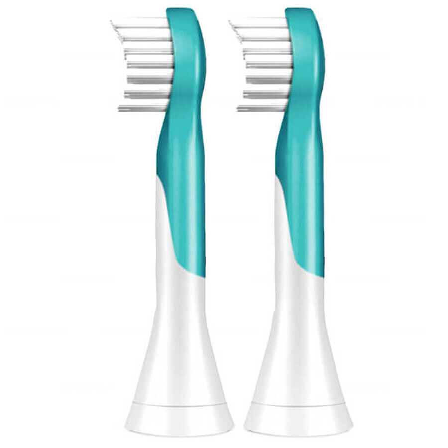 Philips Sonicare For Kids 3+, cabezales de cepillo de dientes eléctrico, reemplazables, mini, HX6032/33, 2 piezas