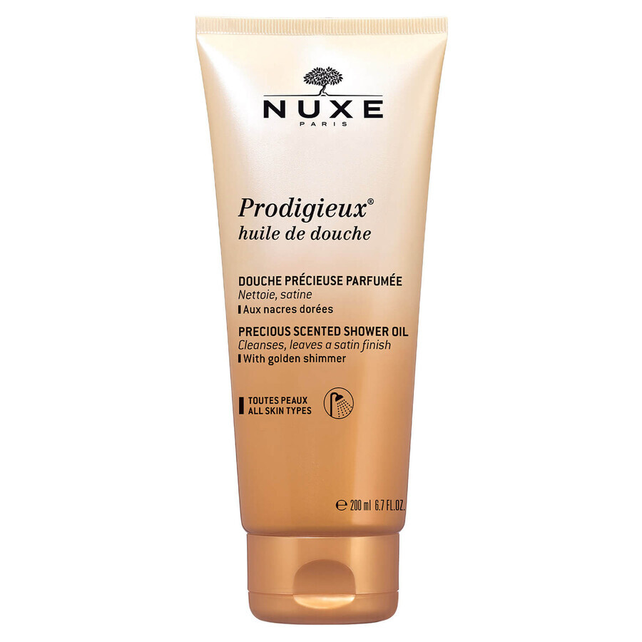 Nuxe Prodigieux, aceite de ducha con partículas de oro, 200 ml