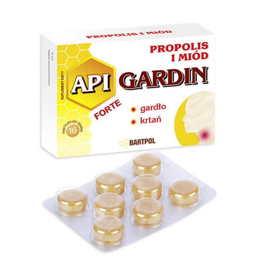 Api Gardin Forte Propolis und Honig, 16 Lutschtabletten