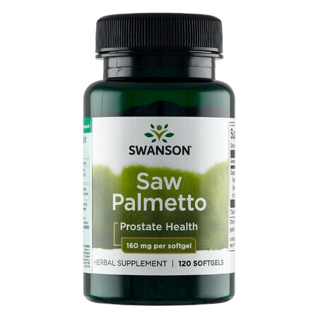 Swanson Saw Palmetto 160 mg, sabal palm, 120 capsule gel