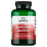 Swanson, Lecitina de girasol, lecitina de girasol 1200 mg, 90 cápsulas