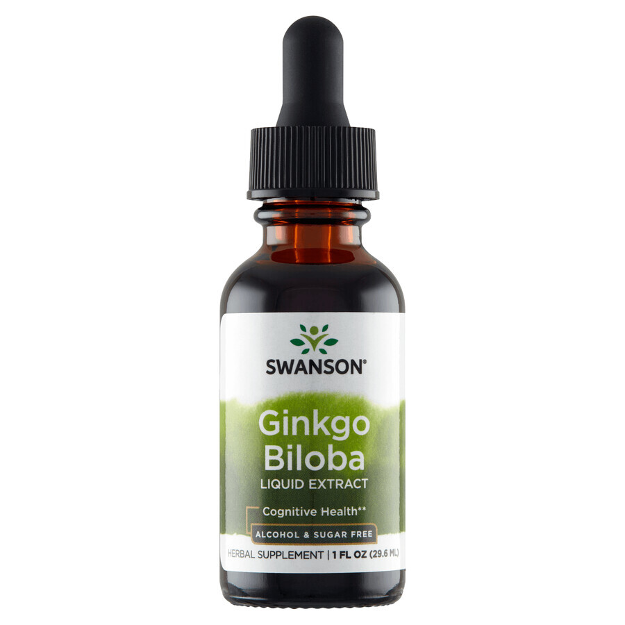 Swanson Ginkgo Biloba Flüssigextrakt, Ginkgo Biloba, 29,6 ml