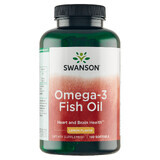 Swanson Aceite de Pescado Omega-3, sabor limón, 150 cápsulas de gel