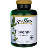 Swanson Cayenne, pimienta de cayena 450 mg, 300 cápsulas