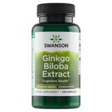 Swanson Extracto de Ginkgo Biloba, ginkgo biloba 120 cápsulas