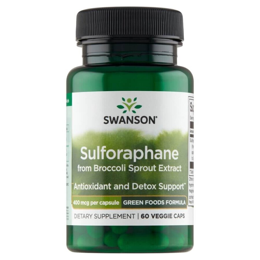 Swanson Sulforaphane, sulforafano, 60 cápsulas vegetales