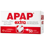 Apap Extra 500 mg + 65 mg, 50 filmomhulde tabletten