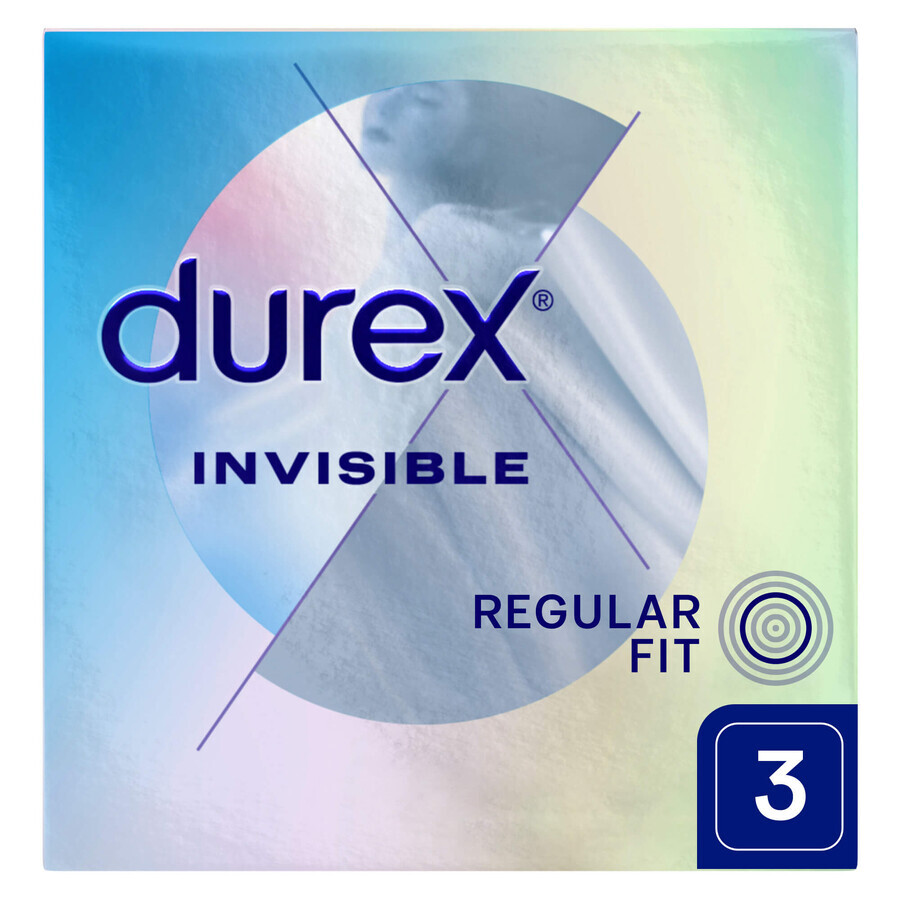 Durex Invisible, preservativos superfinos, 3 piezas