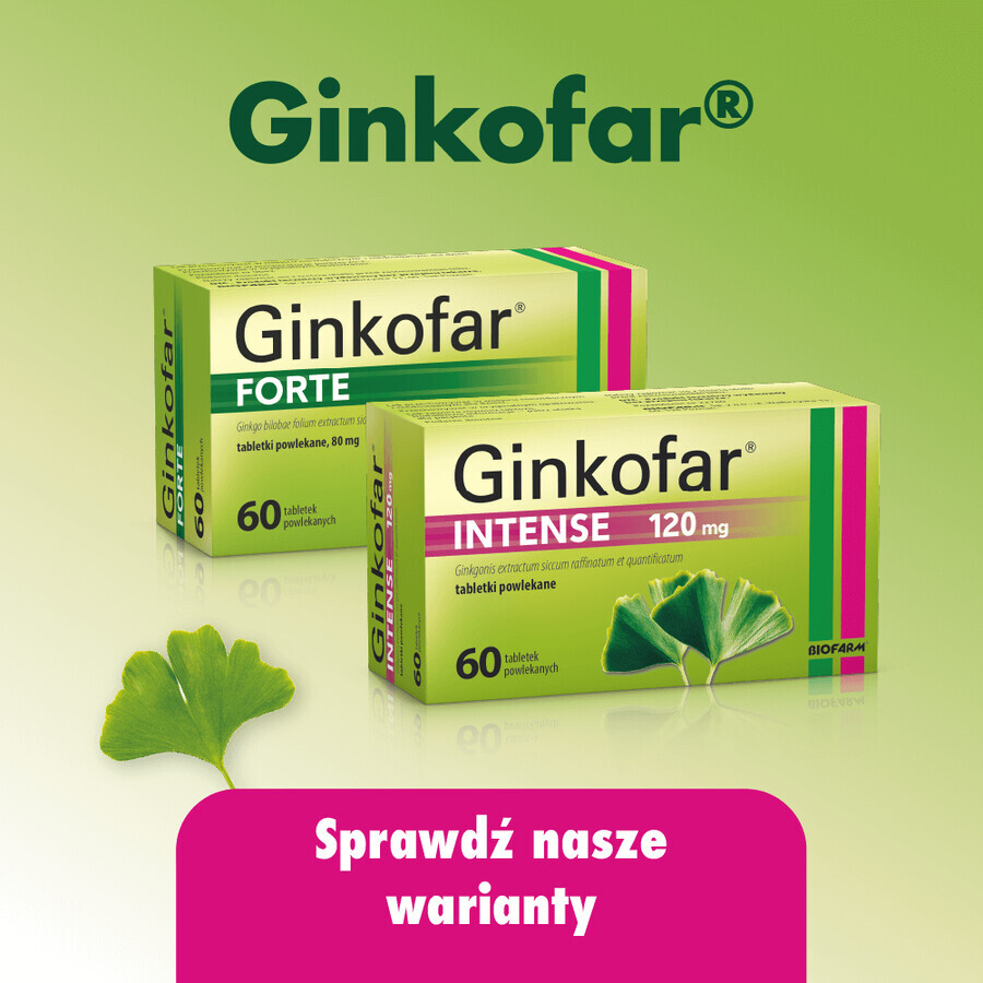 Ginkofar Extra 240 mg, 60 comprimidos recubiertos con película