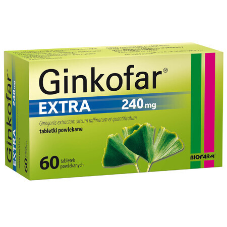 Ginkofar Extra 240 mg, 60 comprimidos recubiertos con película