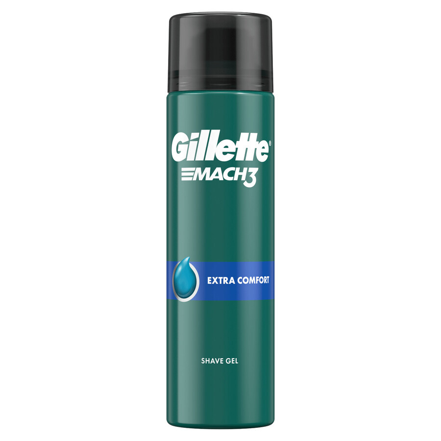 Gillette Mach 3, Complete Defense, gel de afeitado contra la irritación de la piel después del afeitado, 200 ml