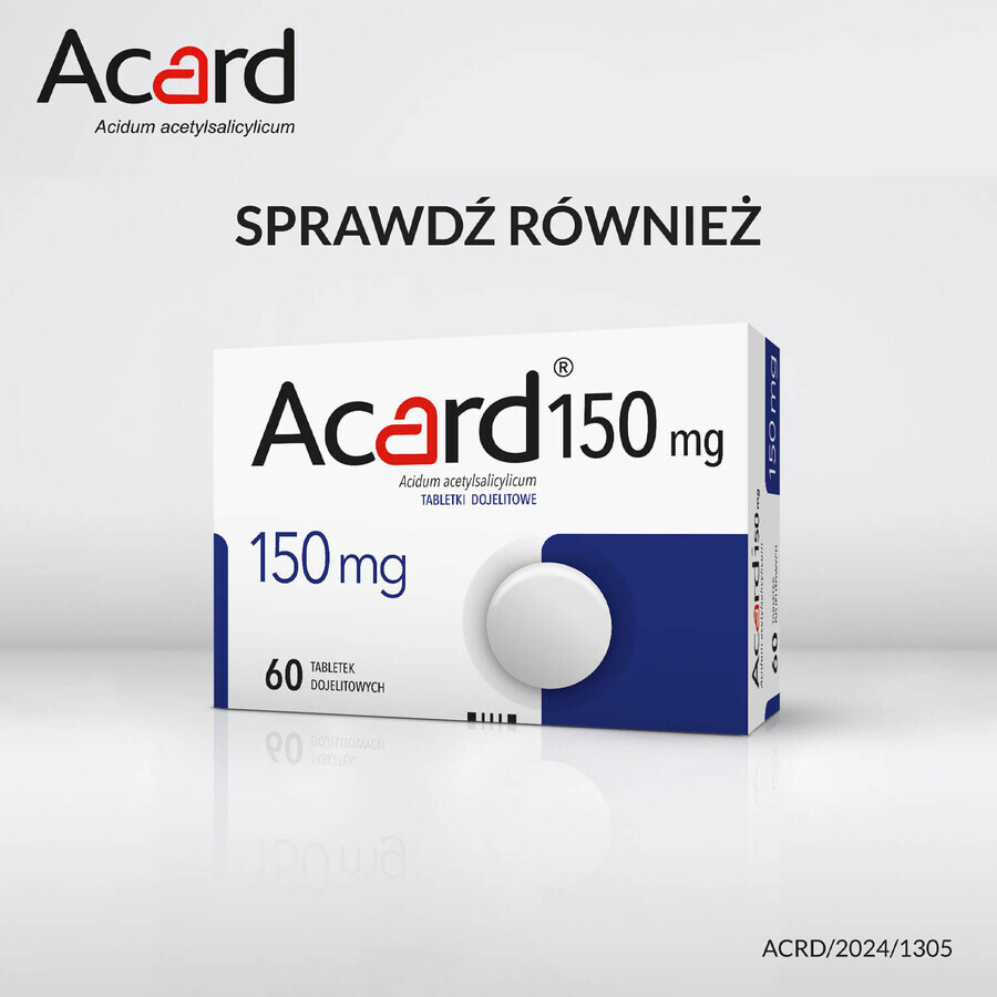 Acard 75 mg, 60 comprimidos gastrorresistentes