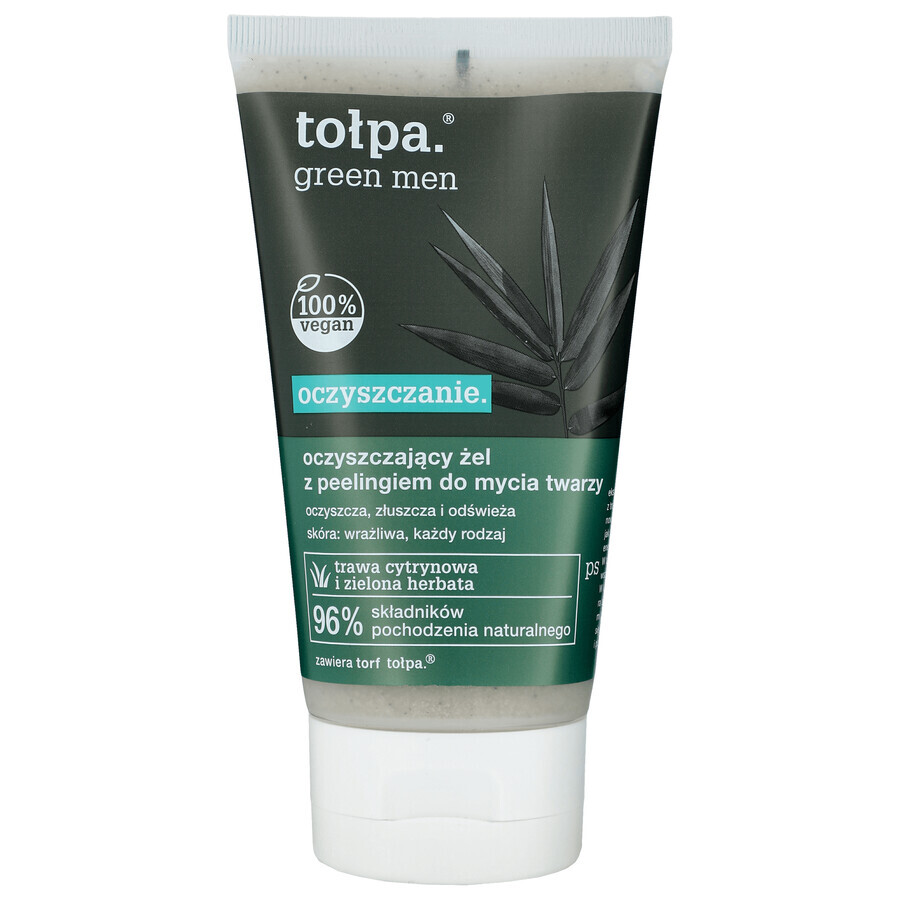 Tolpa Green, MEN, Gel detergente-peeling per il viso, 150 ml