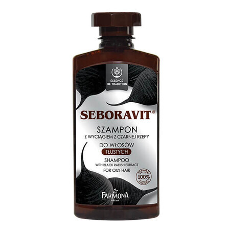 Farmona Seboravit, șampon cu extract de nap negru pentru păr gras, 330 ml