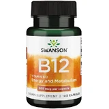 Swanson B-12 con Folato, vitamina B12 y ácido fólico, sabor fresa, 100 pastillas