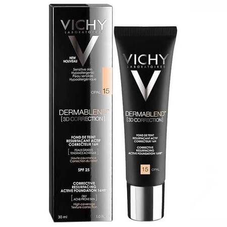 Vichy Dermablend 3D, Grundierung für die Haut, 15 Opal, 30 ml